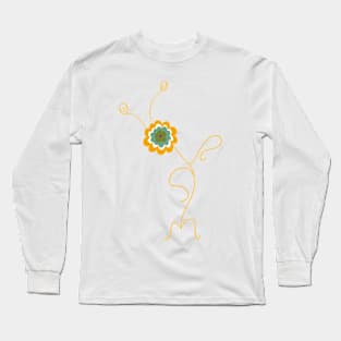 Derek the Dancing “Daisy” Flower Illustration Long Sleeve T-Shirt